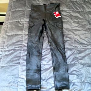 BRAND NEW faux leather Spanx small-petite leggings
